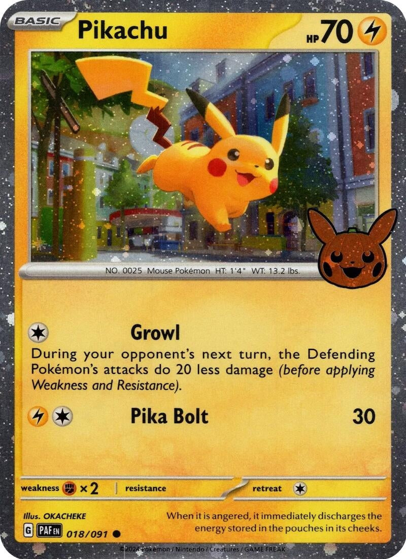 Image for Pikachu - 018/091 (Cosmos Holo) (18) (TTBB24)