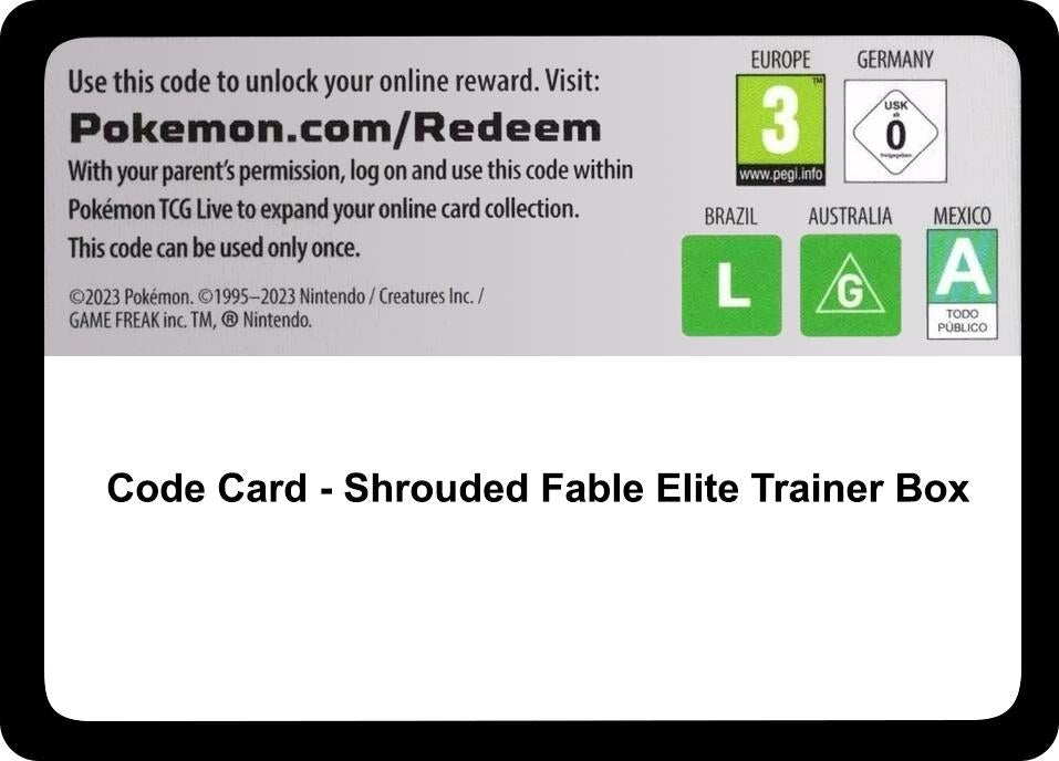 Image for Code Card - Shrouded Fable Elite Trainer Box (SFA)