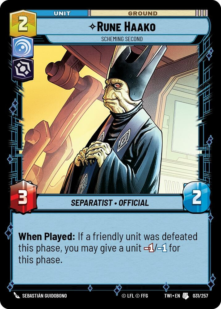 Image for Rune Haako - Scheming Second (31) (TOR)