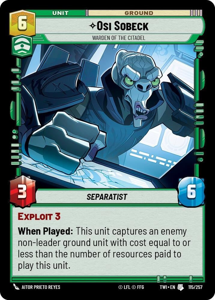 Image for Osi Sobeck - Warden of the Citadel (115) (TOR)