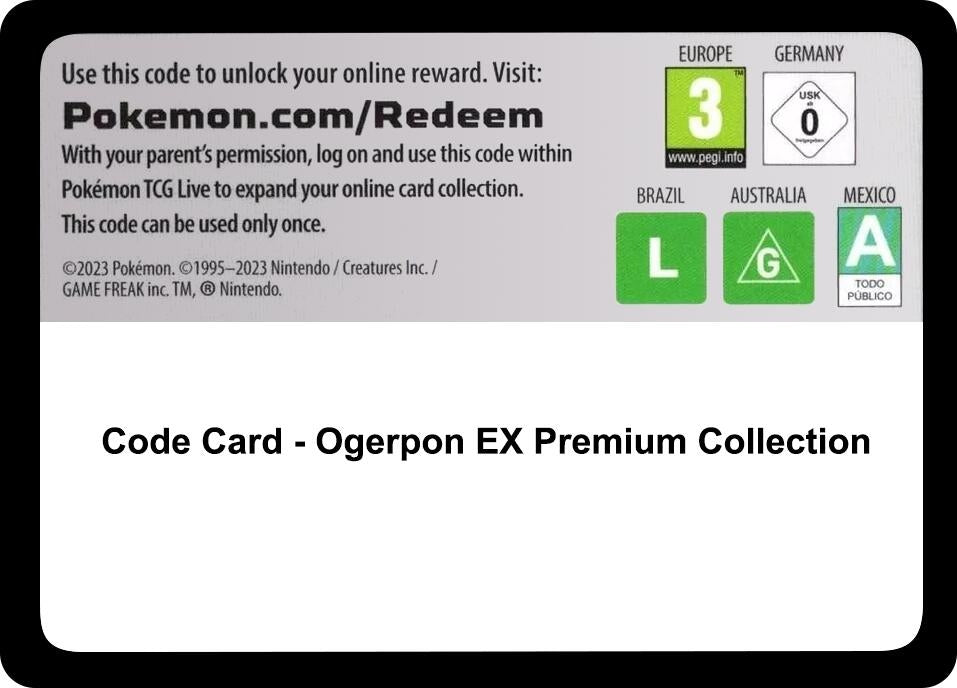Image for Code Card - Ogerpon EX Premium Collection (MCAP)