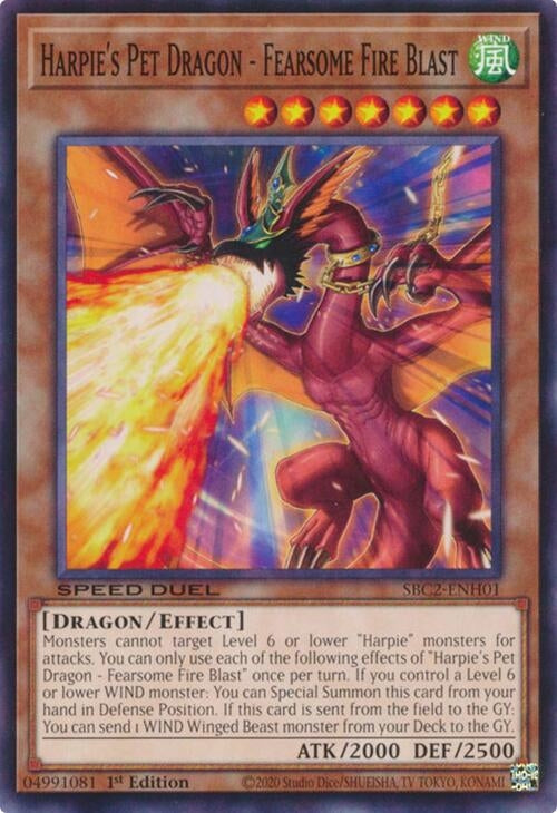 Image for Harpie's Pet Dragon - Fearsome Fire Blast (SBC2-ENH01) (SBC2)