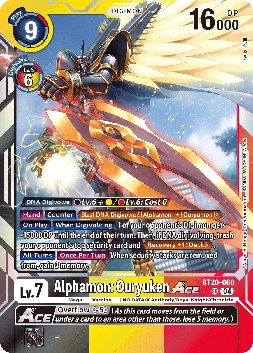 Alphamon: Ouryuken ACE (BT20-060 SR) (Release Special Booster 2.5) (BT19-20)