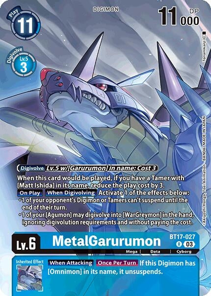 MetalGarurumon (Omnimon Binder Set) (BT17-027 R) (BT17)