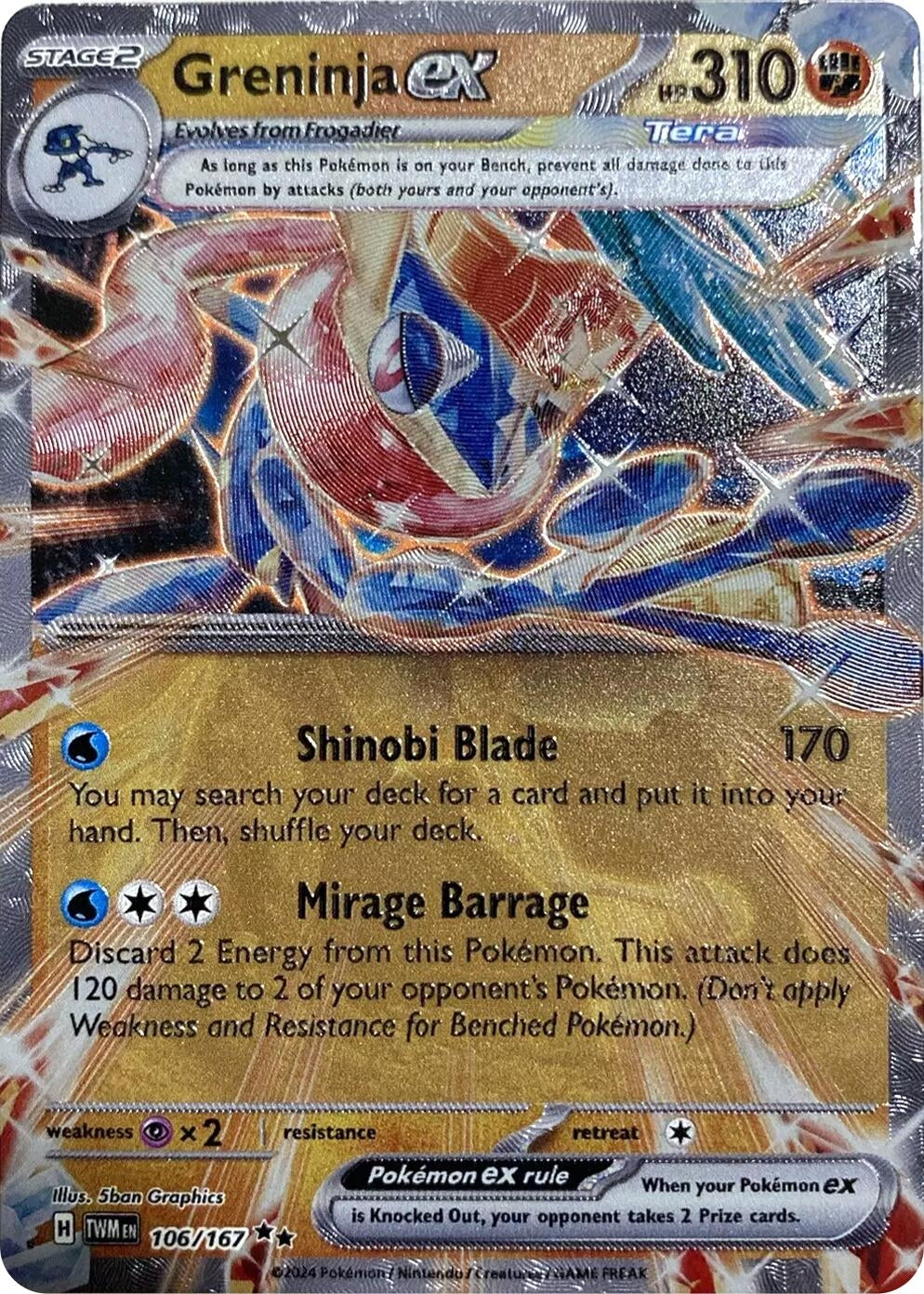 Image for Greninja ex (GameStop Metal Card) (106/167) (MCAP)