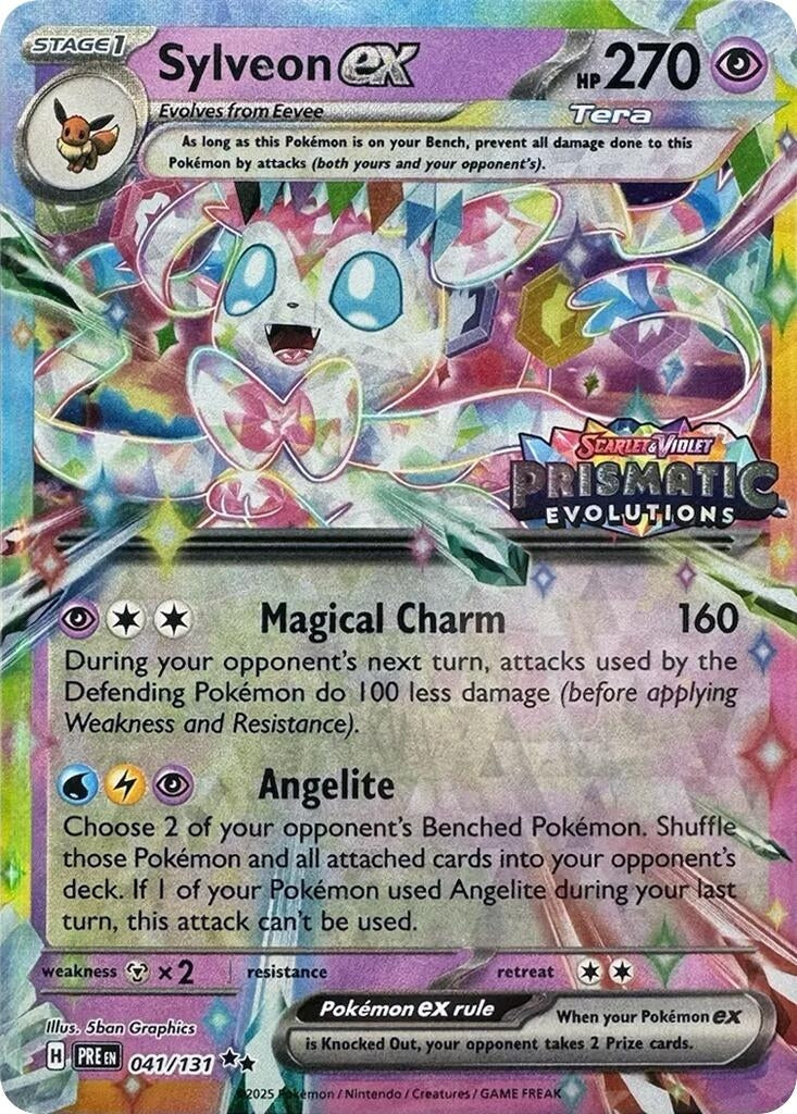 Image for Sylveon ex - 041/131 (Prismatic Evolutions Stamp) (041/131) (MCAP) - Pokemon