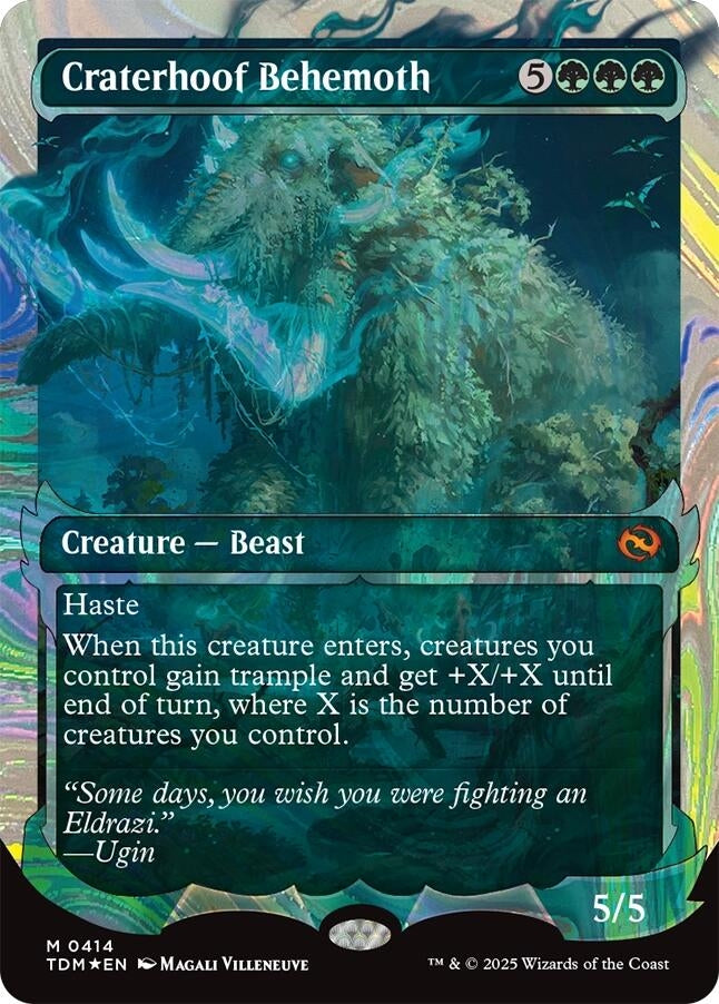 Image for Craterhoof Behemoth (Showcase) (Halo Foil) (414) (TDM) - Magic: The Gathering