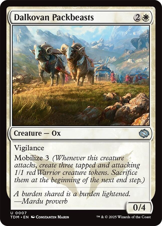 Image for Dalkovan Packbeasts (7) (TDM) - Magic: The Gathering