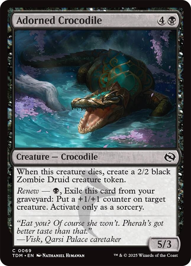 Image for Adorned Crocodile (69) (TDM) - Magic: The Gathering