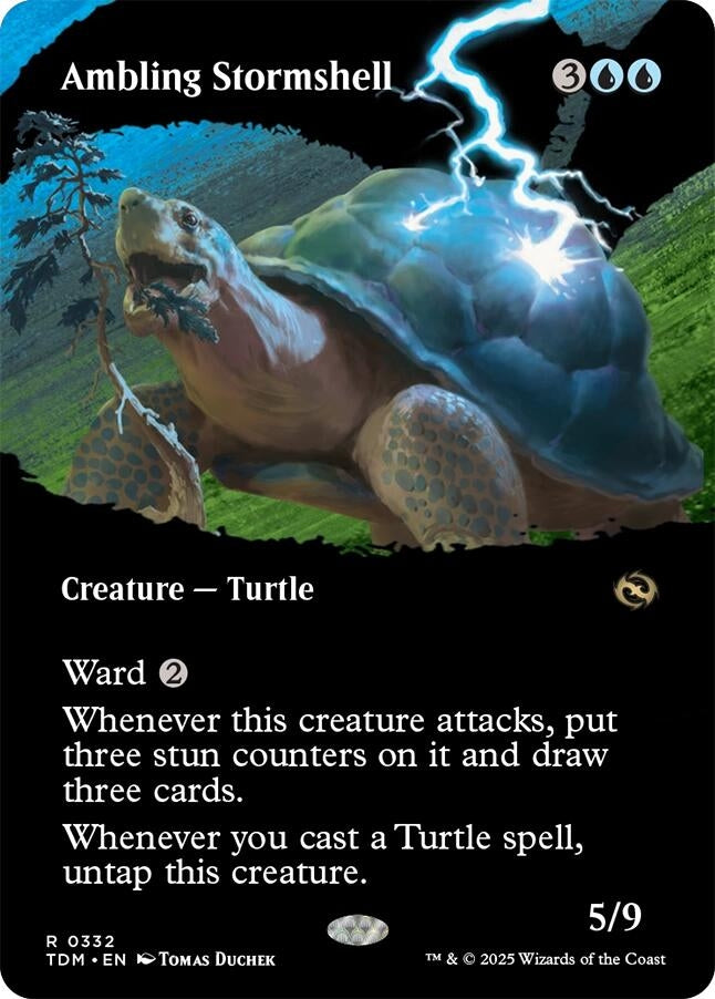Image for Ambling Stormshell (Borderless) (332) (TDM) - Magic: The Gathering