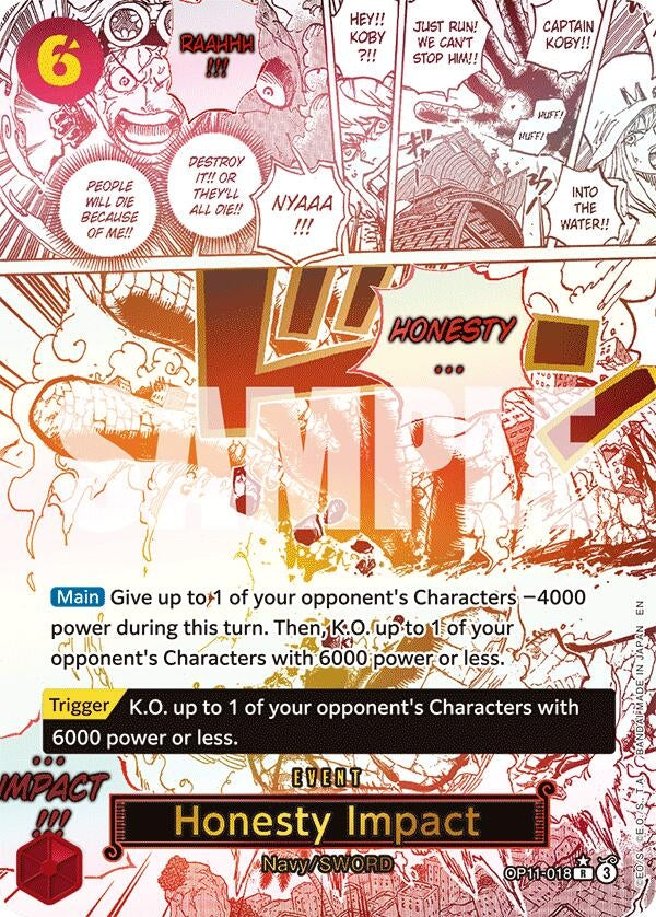 Image for Honesty Impact (Alternate Art) (OP11-018) (OP11) - One Piece Card Game