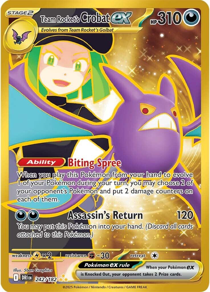 crobat pokemon card Darkness Ablaze Ultra Rare Holo V #104 Card Number / Rarity Team Rocket's Crobat EX Hyper