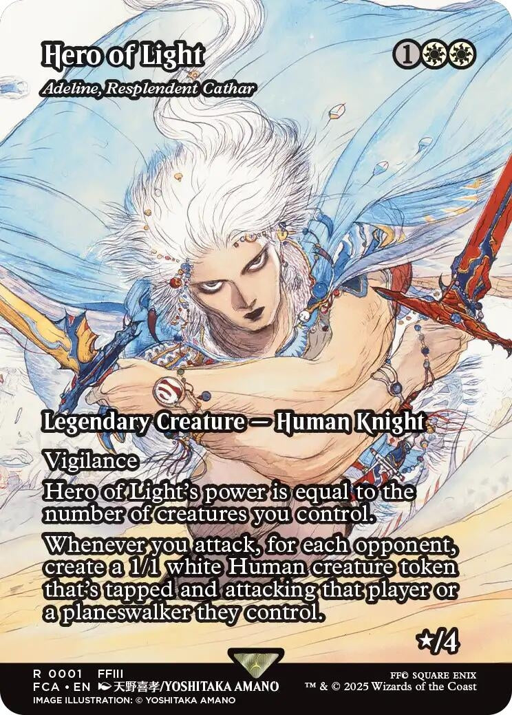 Hero of Light - Adeline, Resplendent Cathar (Showcase) (1) (FINAL FANTASY: Through the Ages) (FCA)