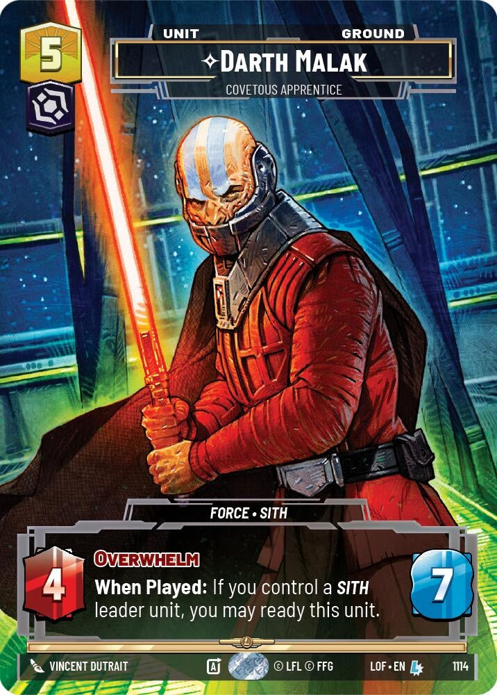Darth Malak - Covetous Apprentice (Prestige Foil) (1114) (LOF)