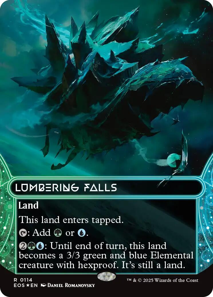 Lumbering Falls (0114) (Borderless) (Galaxy Foil) (114) (EOS)