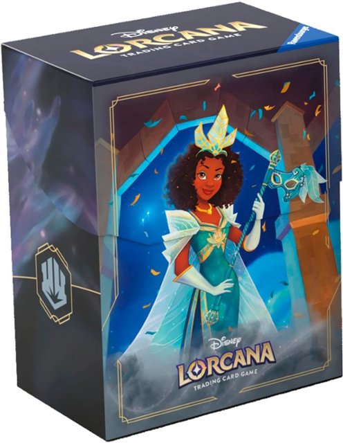 Disney Lorcana TCG Shimmering Skies Tiana deck box featuring Tiana in a royal outfit with a crown and magical elements.