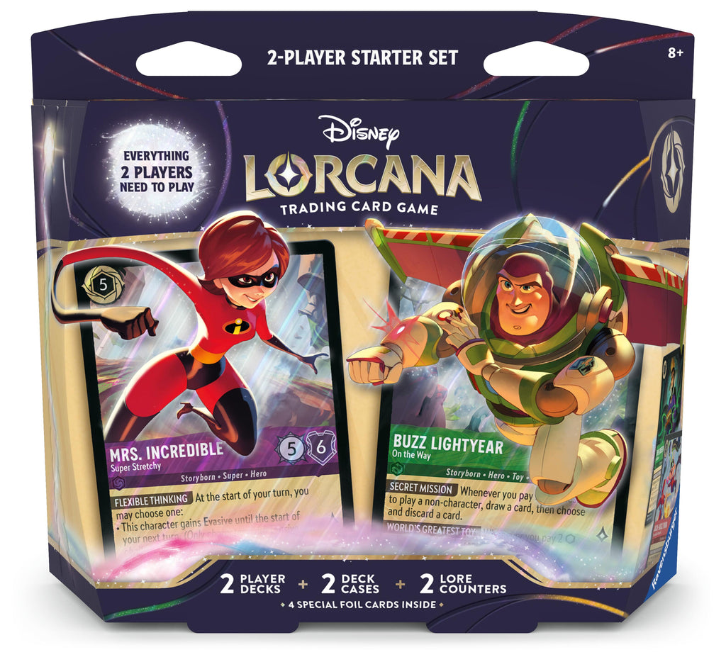 Disney Lorcana Wilds Unknown Buzz Lightyear & Elastigirl 2-Player Starter Deck Disney Lorcana Wilds Unknown Buzz Lightyear & Elastigirl 2-Player Starter Deck