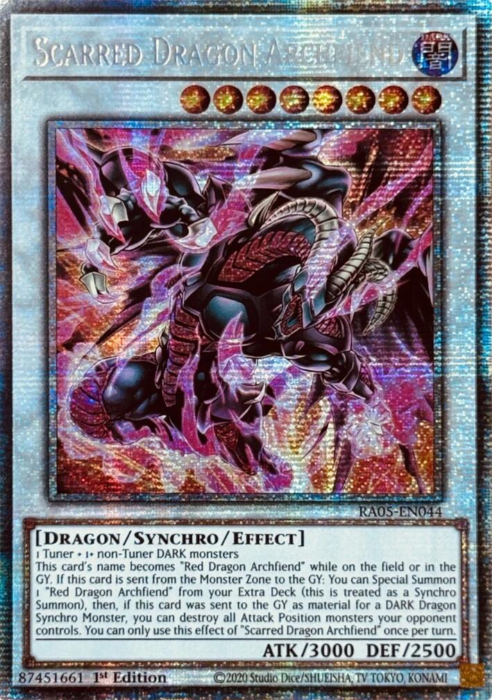 what is an archfiend card in yugioh RA05-EN044 Scarred Dragon Archfiend : Starlight Rare 1st Edition Mint YuGiOh Card
