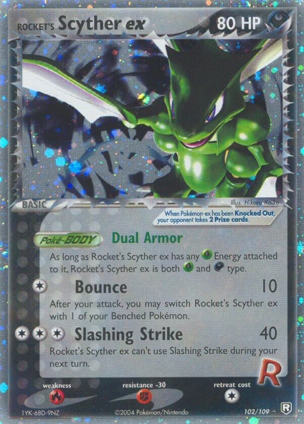 Image for Rocket's Scyther ex (102) (RR)