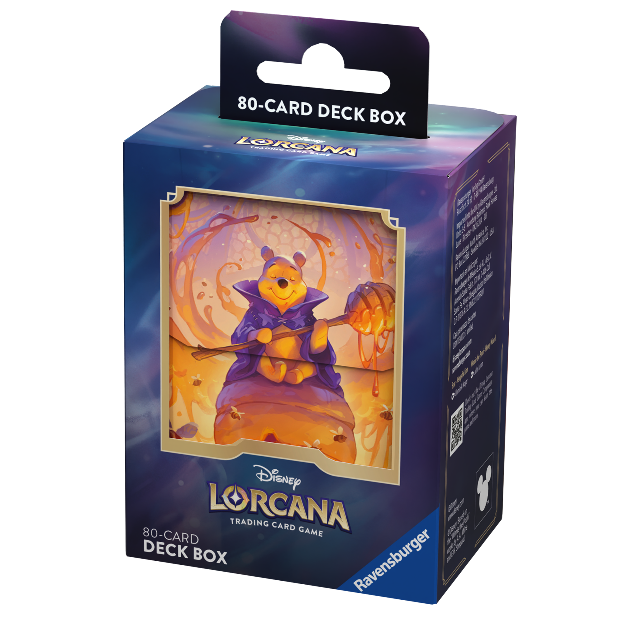 Disney Lorcana TCG Azurite Sea Pooh deck box featuring Winnie the Pooh in a whimsical, colorful design for card storage.