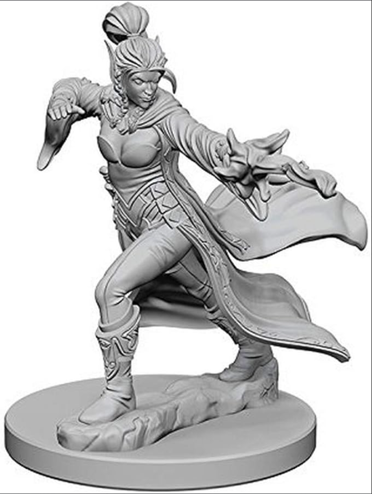 Pathfinder Deep Cuts Unpainted Miniatures: W01 Elf Female Sorcerer