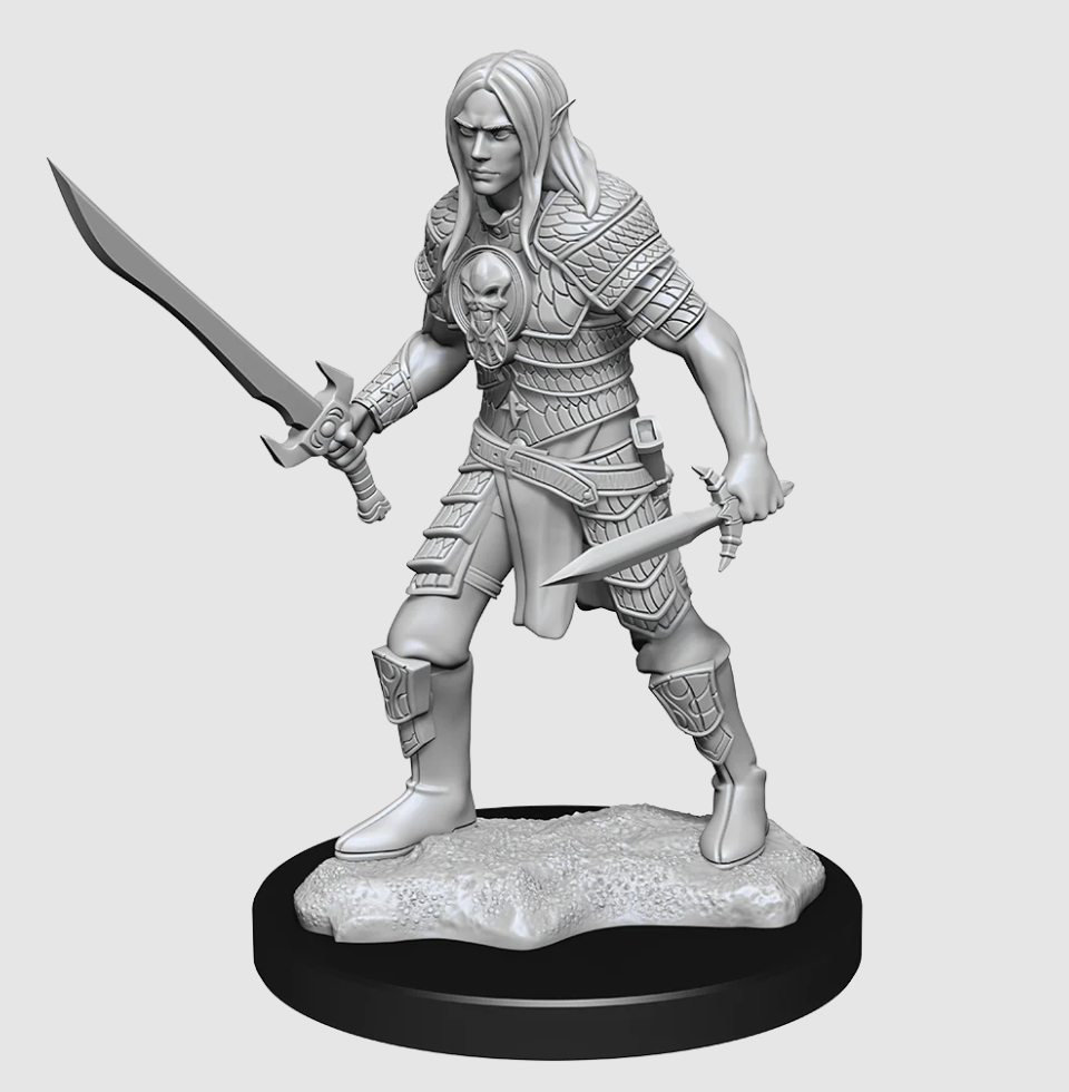 Pathfinder Deep Cuts Unpainted Miniatures: W01 Elf Male Fighter