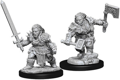Pathfinder Deep Cuts Unpainted Miniatures: W08 Dwarf Female Barbarian