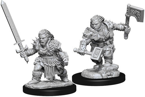 Pathfinder Deep Cuts Unpainted Miniatures: W08 Dwarf Female Barbarian