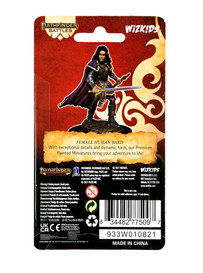 Pathfinder Battles: Premium Painted Figure - W03 Female Human Bard