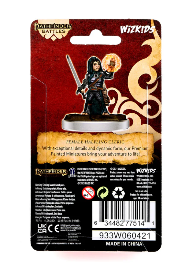 Pathfinder Battles: Premium Painted Figure - W03 Female Halfling Cleric
