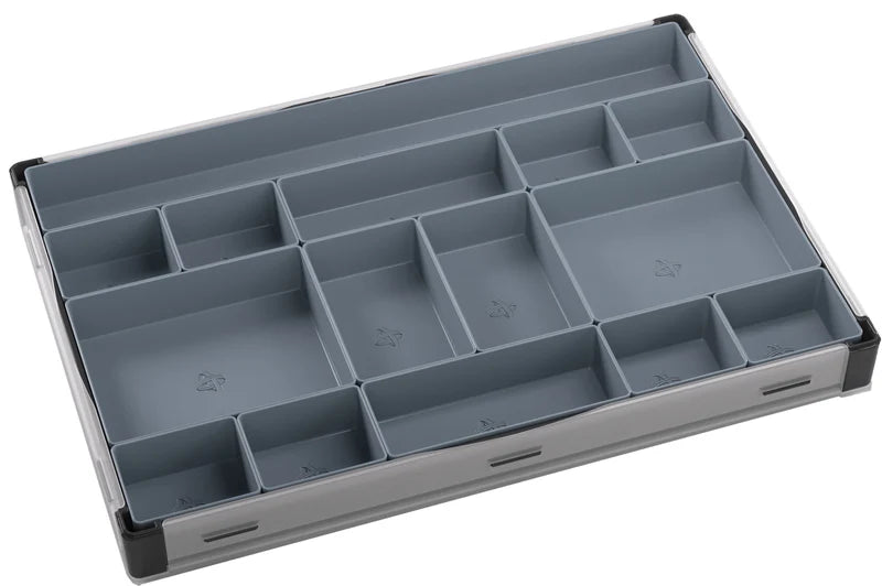 Gamegenic Token Silo XL Convertible in black with multiple compartments for organizing gaming tokens and accessories.