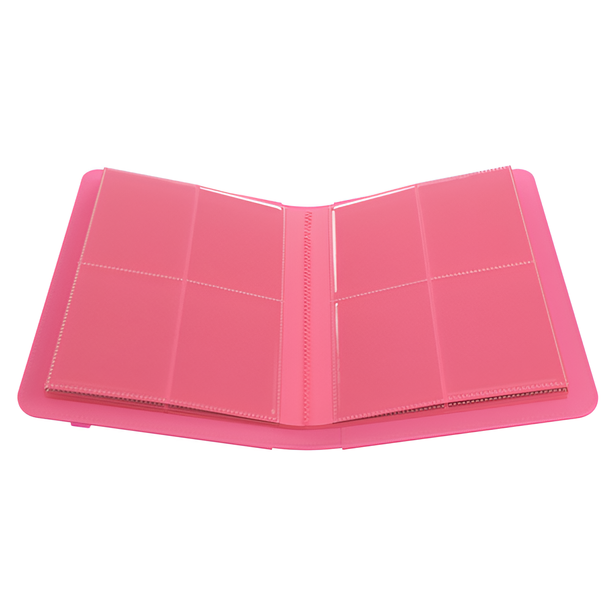 Gamegenic 4-Pocket Prime Album in pink, featuring a spacious interior for organizing trading cards securely.