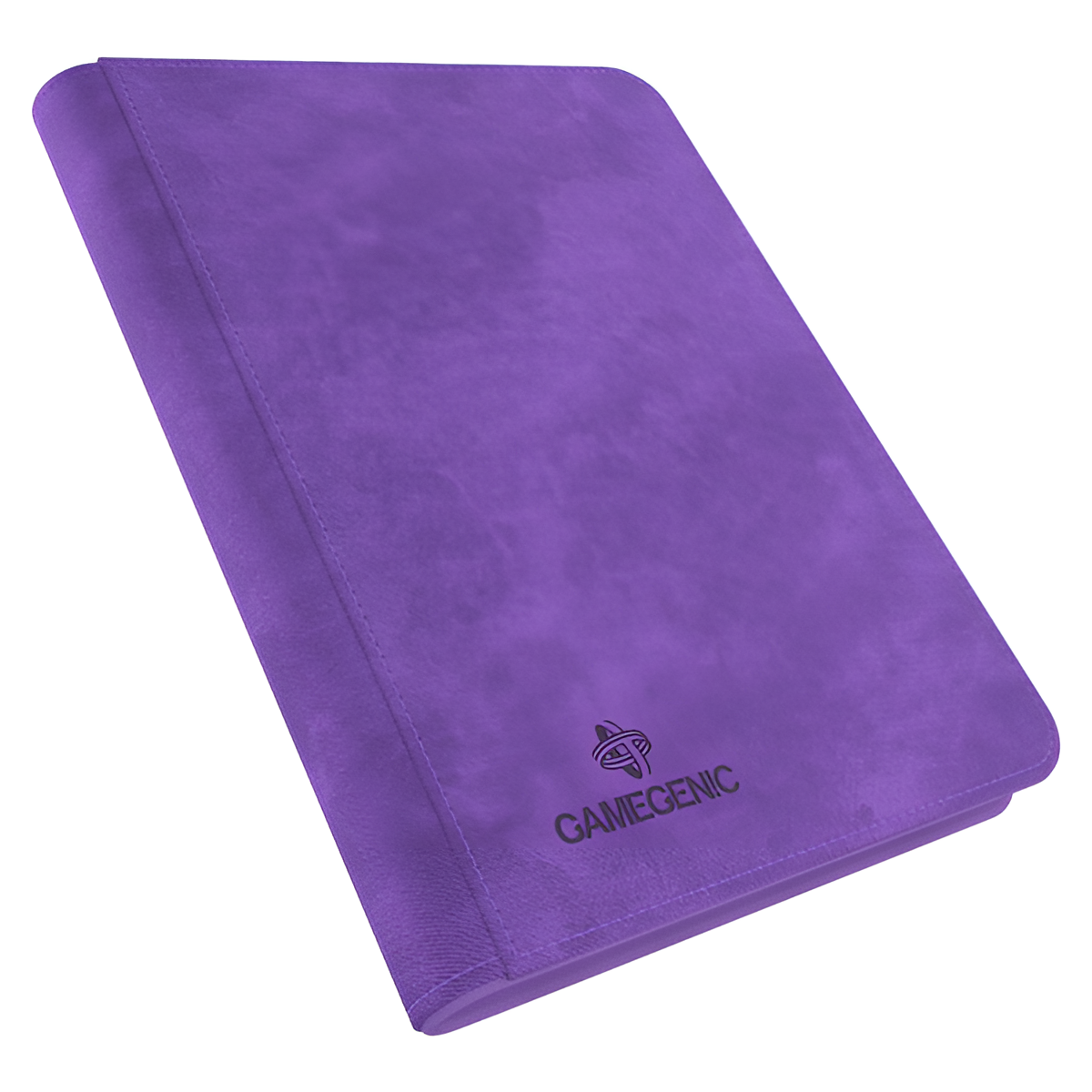 Purple 4-pocket zip-up album by Gamegenic, designed for organizing trading cards and collectibles.