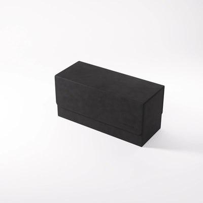Gamegenic Deck Box The Academic 133+ XL in black, designed for card storage with a sleek, stealthy appearance.