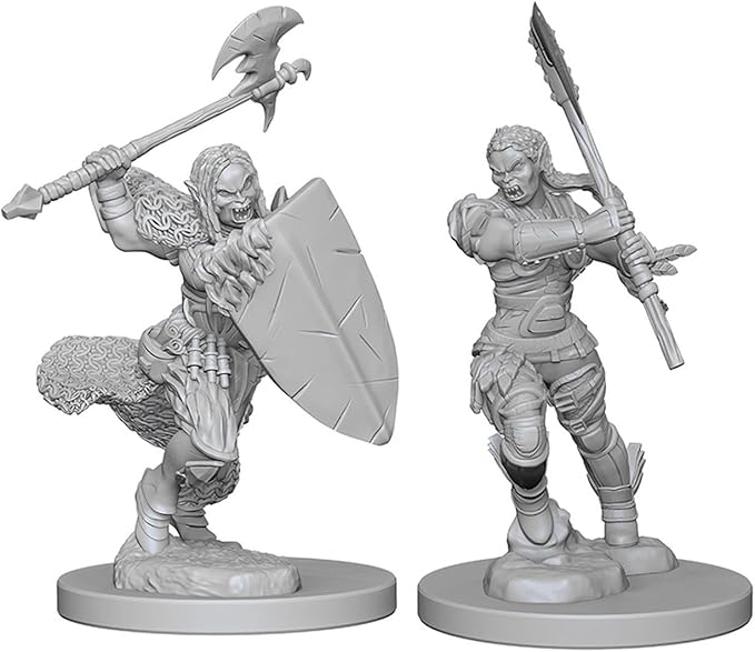 Pathfinder Deep Cuts Unpainted Miniatures: W01 Half-Orc Female Barbarian