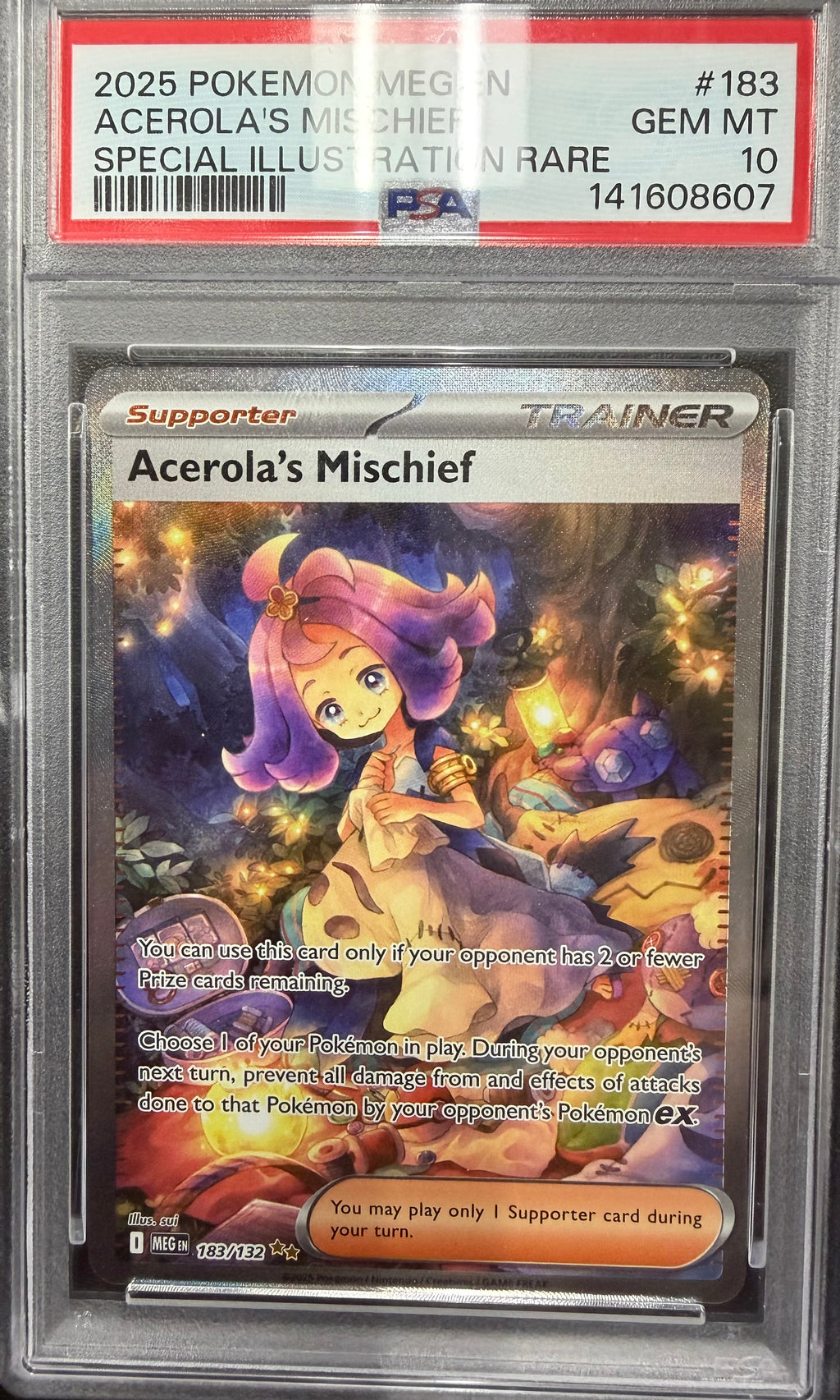 acerola pokemon card full art 2025 MEG EN - Acerola's Mischief Age Group The 30 Best Elemental Background Color + Card Orientation:White / Vertical Chapter 9