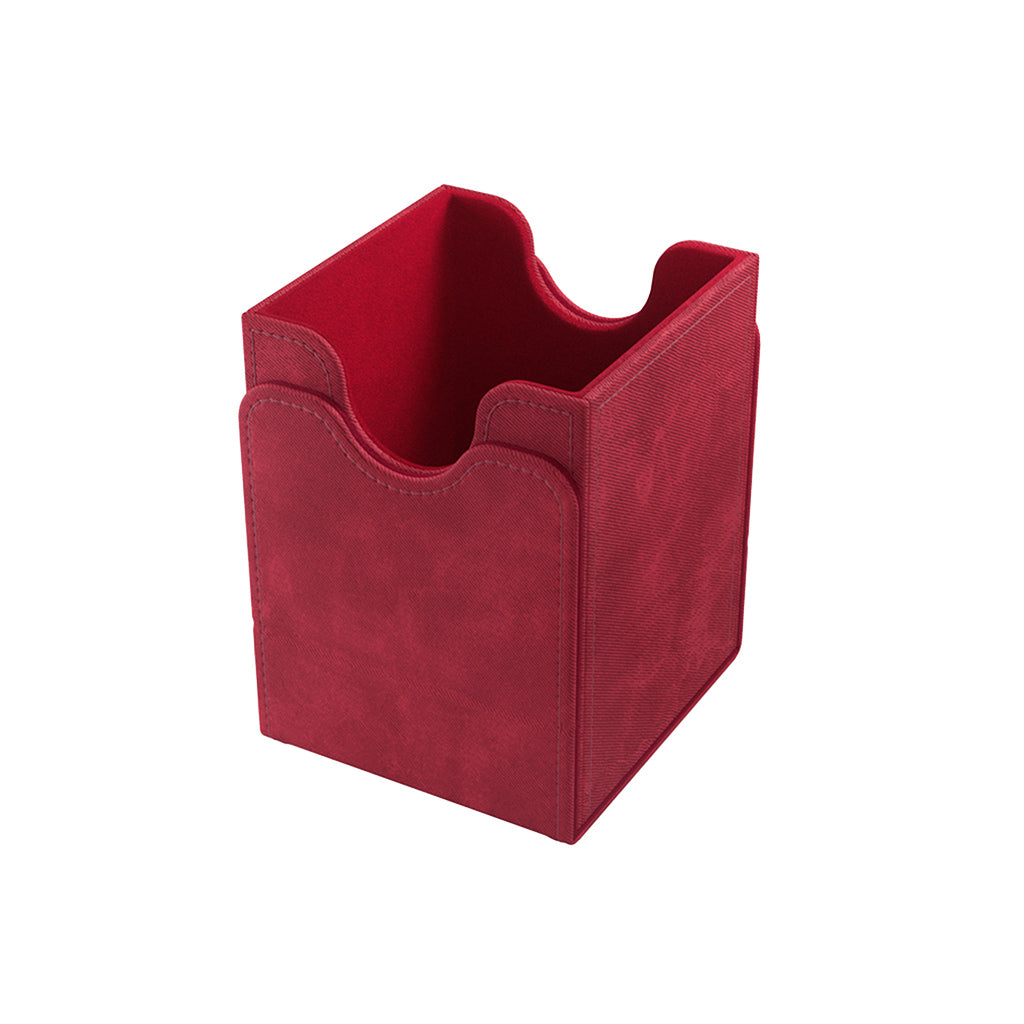 Gamegenic Deck Box Squire 100+ XL in red, designed for storing and protecting trading cards and game accessories.