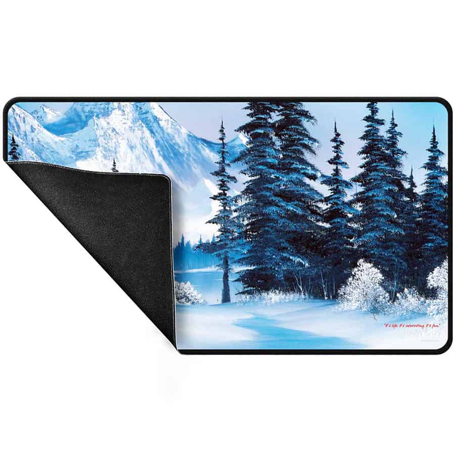 Ultra Pro Playmat: Bob Ross - Winter Paradise - Black Stitched Edge