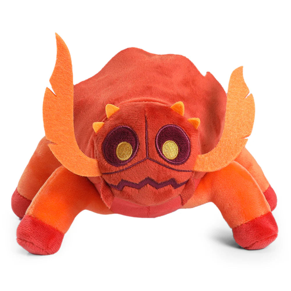 Dungeons & Dragons Rust Monster plush toy by Kidrobot, featuring vibrant orange and red colors with playful details.