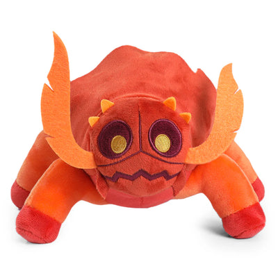 Dungeons & Dragons Rust Monster plush toy by Kidrobot, featuring vibrant orange and red colors with playful details.