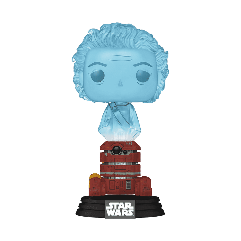 Funko Pop! figure of Maarva from Star Wars, featuring a blue head and a detailed base with red and black elements.