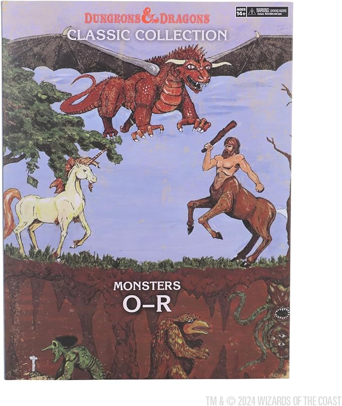 Cover of Dungeons & Dragons Classic Collection: Monsters O-R featuring various fantasy creatures like a dragon, unicorn, and centaur.