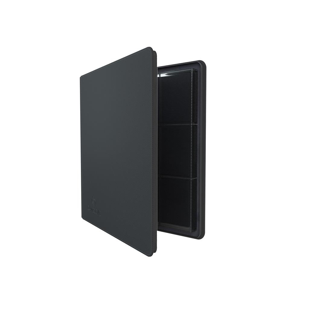 Gamegenic Black Zip-Up Album with 24 pockets, designed for organizing and protecting trading cards and collectibles.