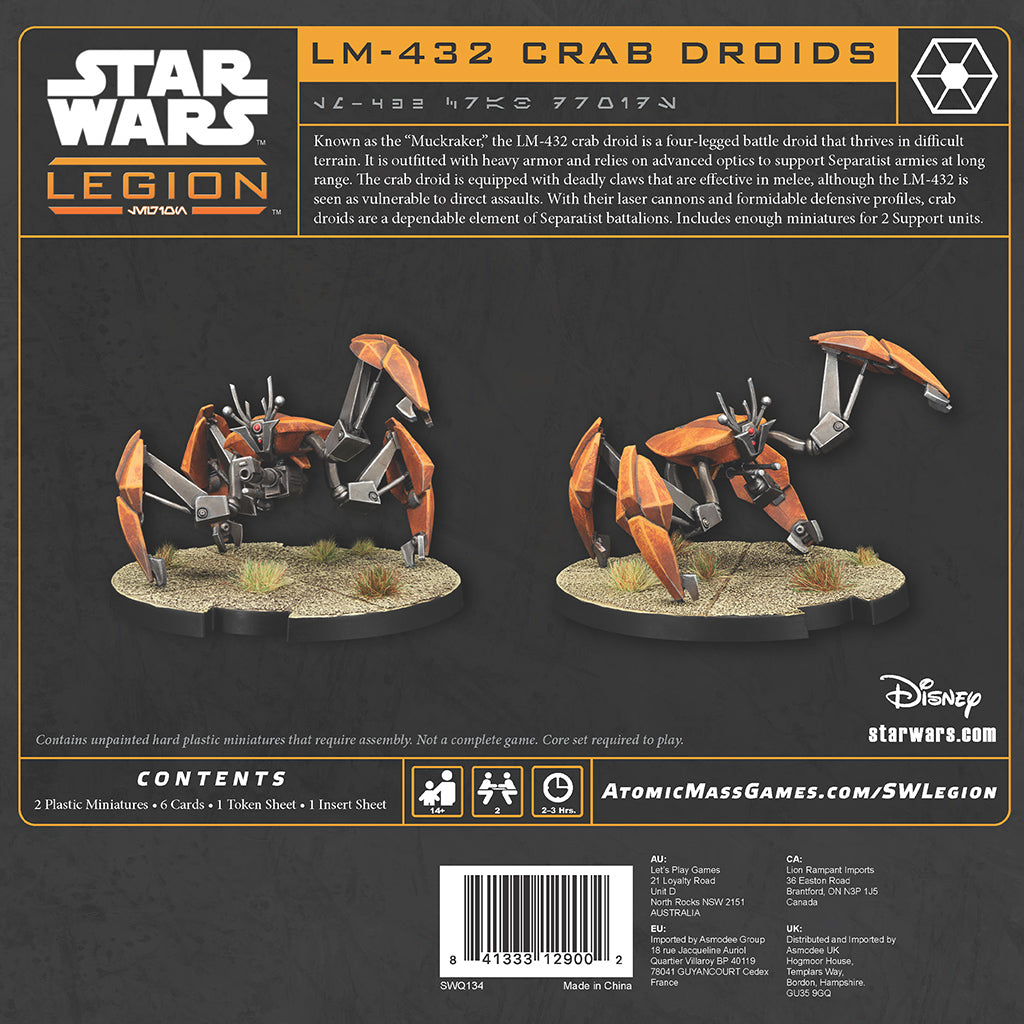 Star Wars Legion: LM-432 Crab Droid Unit Expansion