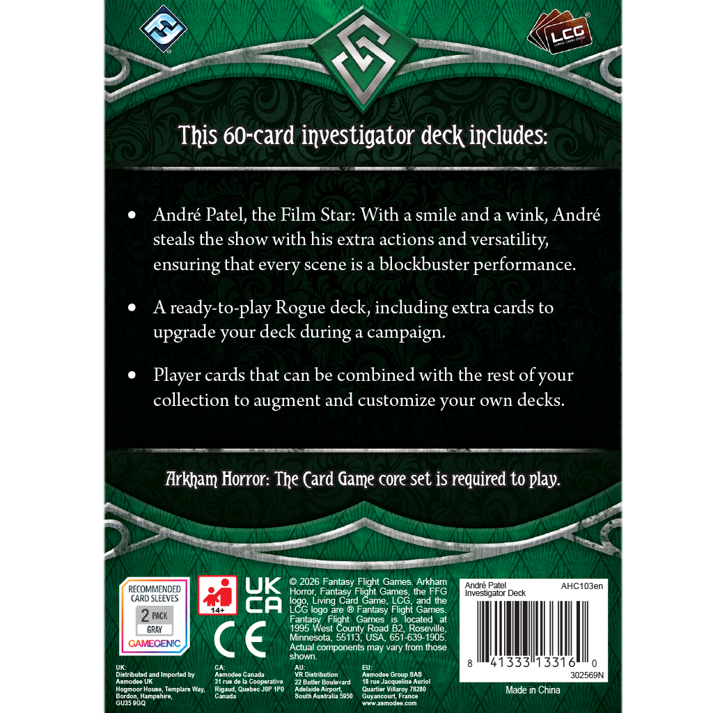 Arkham Horror LCG: Andre Patel Investigator Deck