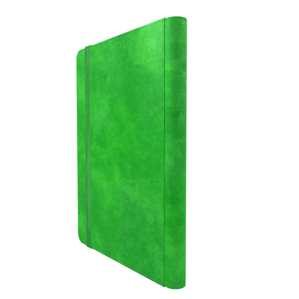 Gamegenic Prime Album in green, featuring an 18-pocket design for storing trading cards securely.