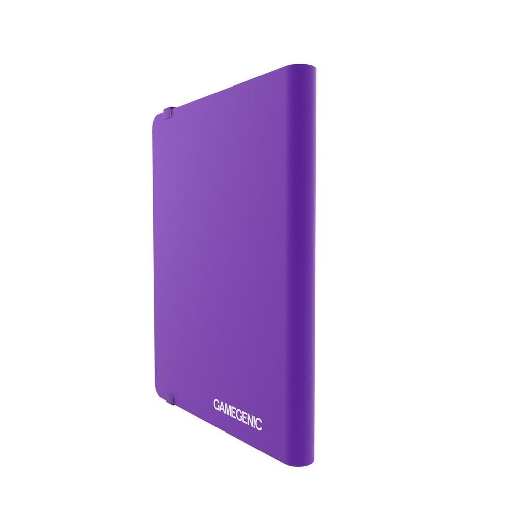 Purple Gamegenic Album designed for casual use, featuring 18 pockets for storing trading cards securely.