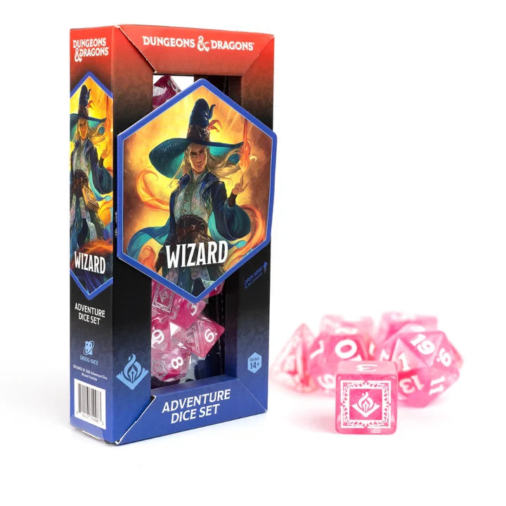 Sirius Dice: Dungeons & Dragons Adventure Dice - Wizard - Fuchsia