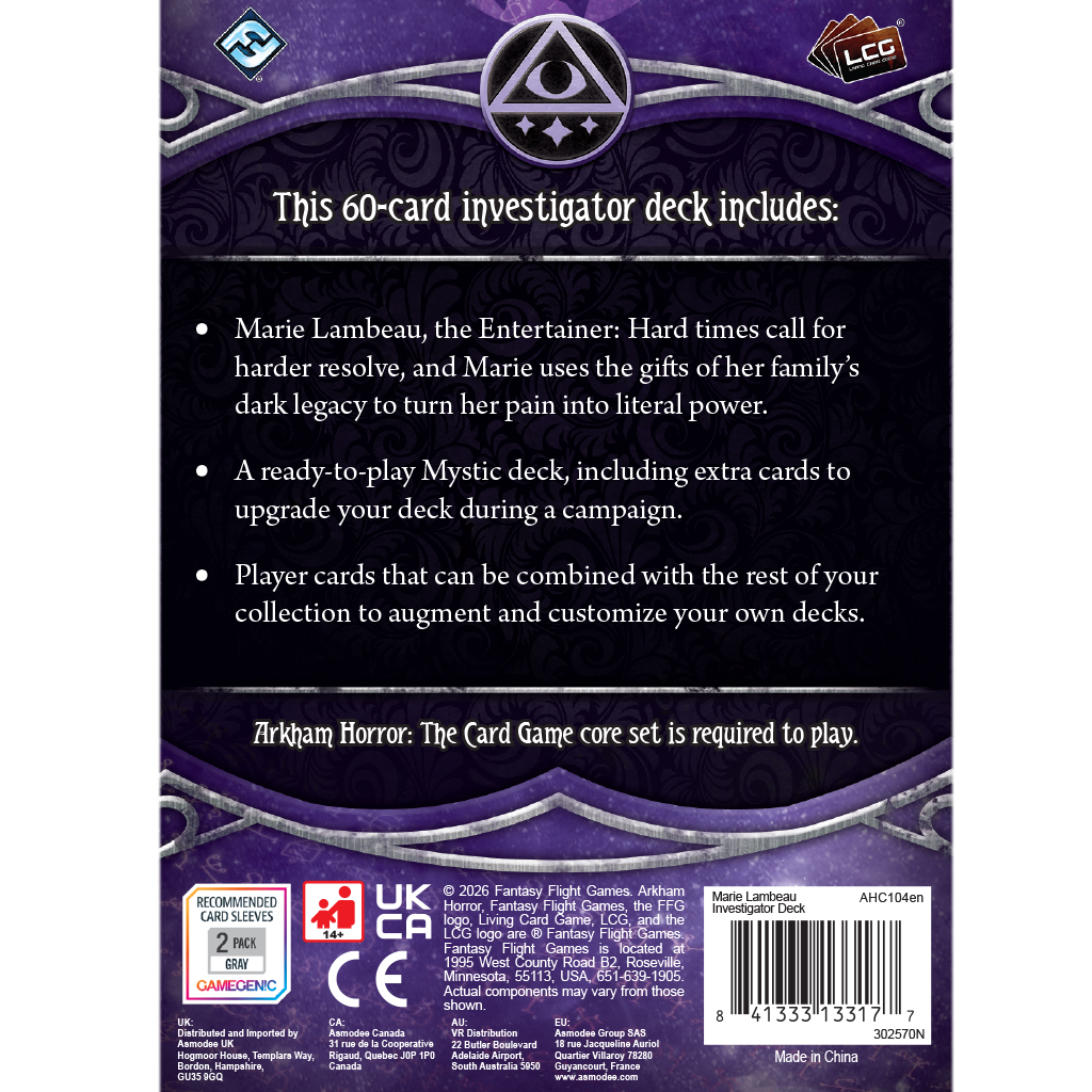 Arkham Horror LCG: Marie Lambeau Investigator Deck