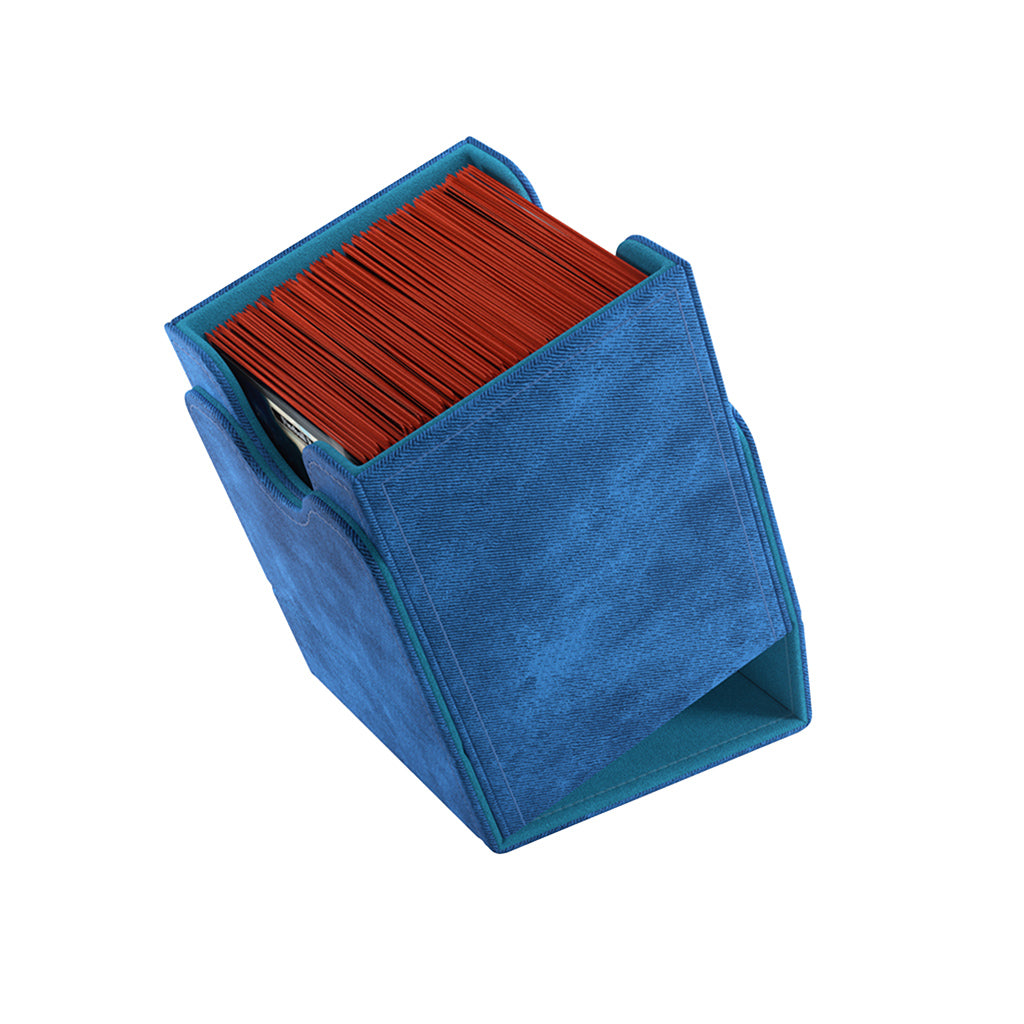 Gamegenic Deck Box Squire 100+ XL in blue, designed to hold and protect trading cards with a sleek, durable exterior.